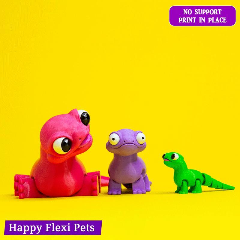 Lizard Lilu the cute articulated flexi toy (STL & 3MF)