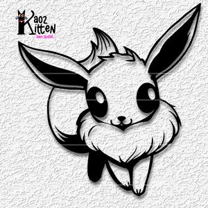 eevee wall art pokemon decor gamer