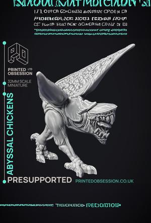 Abyssal Chickens – 3 Models – Small Creatures – Pre Supported – D&D