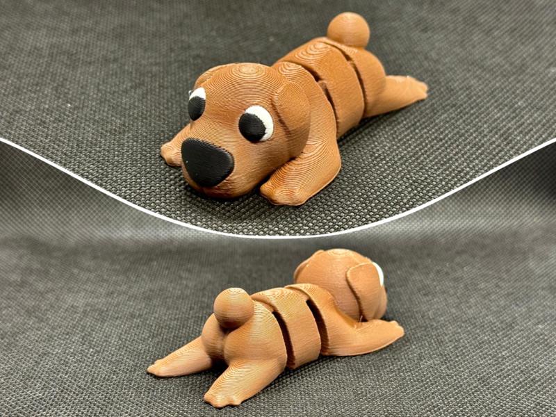 Flexi Dog Model with Butt  – 3D Printed Puppy