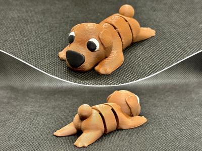 Flexi Dog Model with Butt  – 3D Printed Puppy