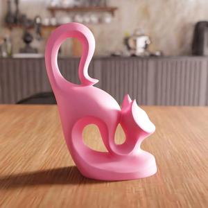 3D Cat Decor STL File – Cat Lover Gifts for Her, Unique 3D Art, Home Decor Accents, Creative Cat Print, Digital 3D Model, 3D Printing
