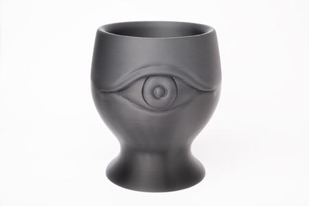 Eye Chalice – Planer & Vase with Eye Symbol | Matte Ochre Modern Decor