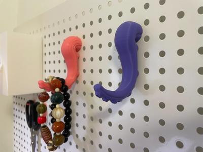 Octopus Tentacle Pegboard Hooks