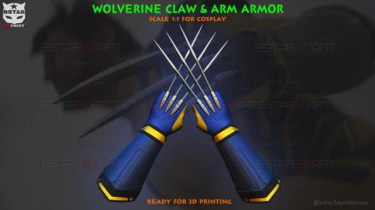 Wolverine Gloves Claw And Arm Armor – Marvel Cosplay 3D Model Collection