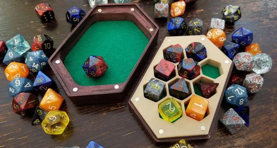 Dice Box and Tray with Swappable Inserts