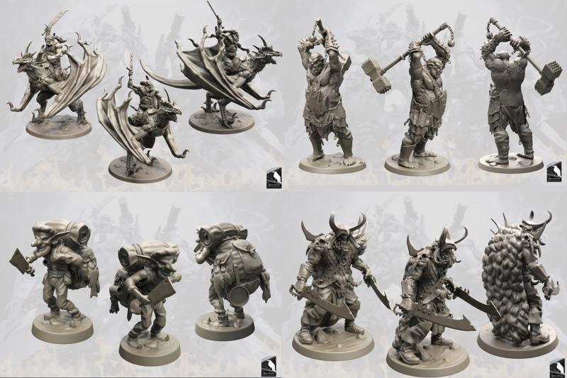 Fantasy Army 28 – 52 mm scale  8 models 3D Model Collection