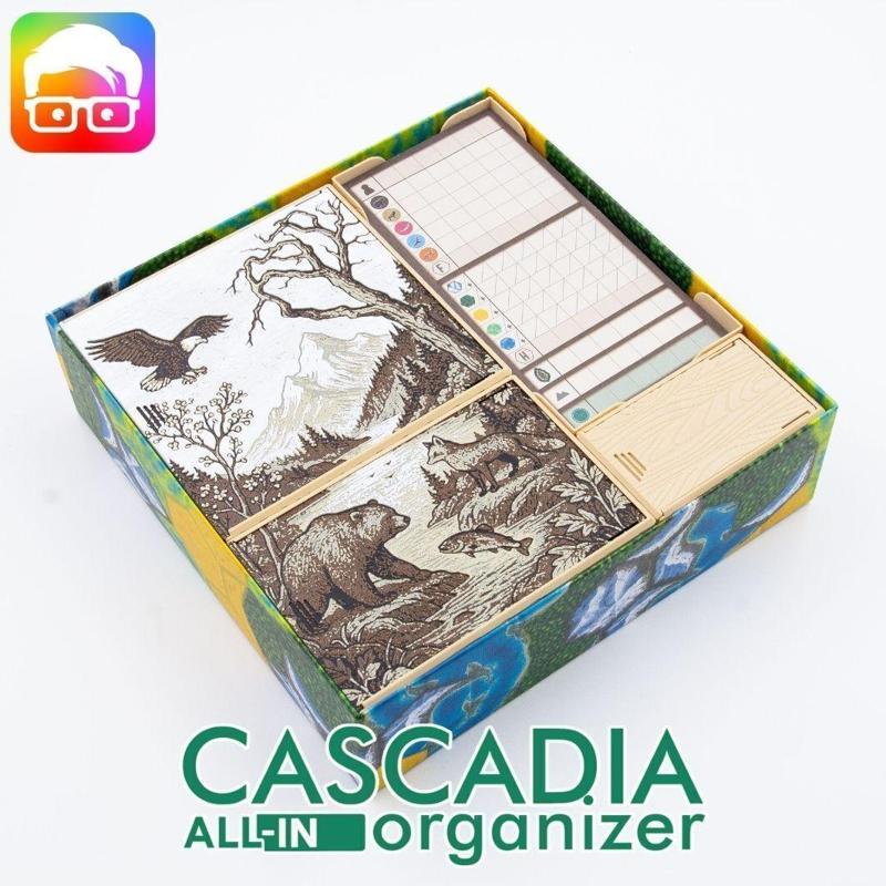 Cascadia board game all-in organizer by ammedia3d