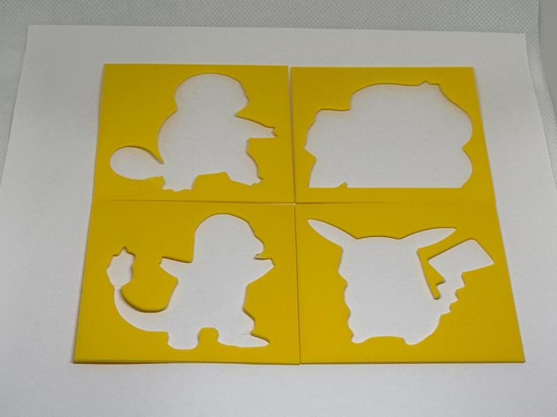 Pokemon Starter Stencils