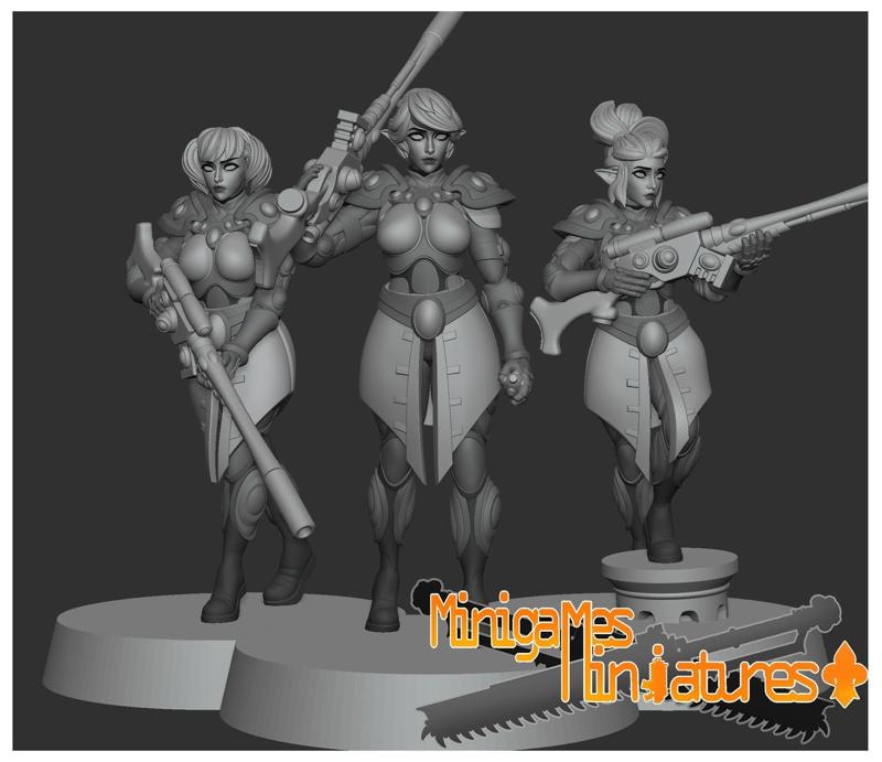 Space elves anime figurines