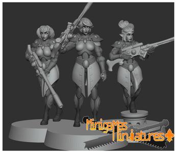 Space elves anime figurines
