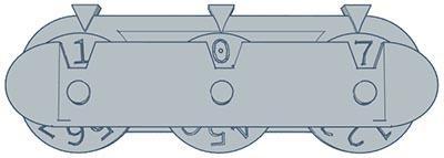 Three Dial Hit Point Counter (alt) For Dungeons and Dragons or other Games