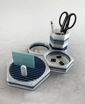 Desk Accessories Modular Stacking Desk Organizer Set with Pencil Cup