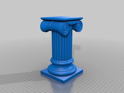Ionic Column Pillar Display Stand Short Stubby Remix