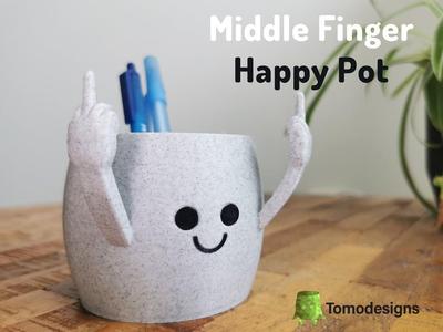 Middle Finger Happy Pot