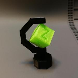 XYZ Cube Stand.  "Round and round"