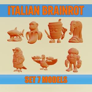 Italian brainrot Characters Printable 3D Model Collection