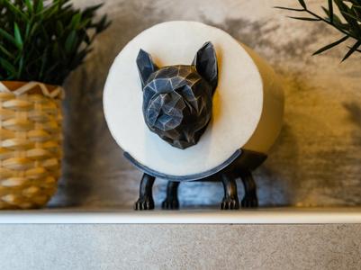 Attention Frenchie fans! Spare Toilet Paper Holder