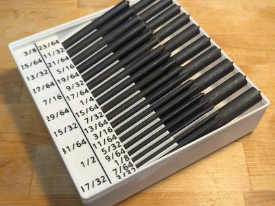 Transfer Punch Organizer Gridfinity SAE