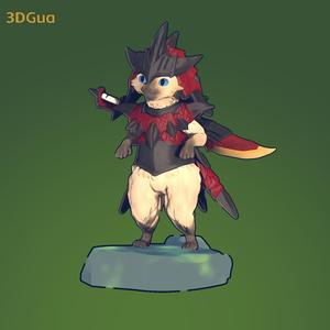 Monster Hunter Palico Rathalos Set