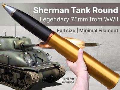WWII Sherman M4 Tank Shell | Full-size, only 600g
