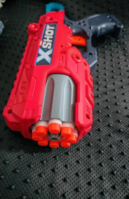 X-Shot Reflex 6 – 8 Dart Cylinder Mod