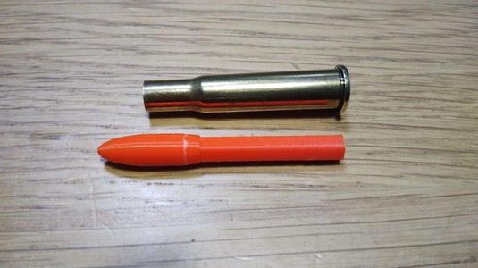 .30-30 Winchester dummy bullet for empty cartridge with hex shank bit
