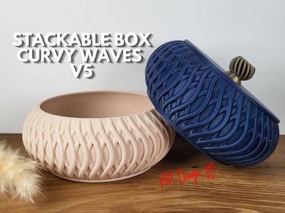 Jewelry Box Stackable Curvy Waves V5