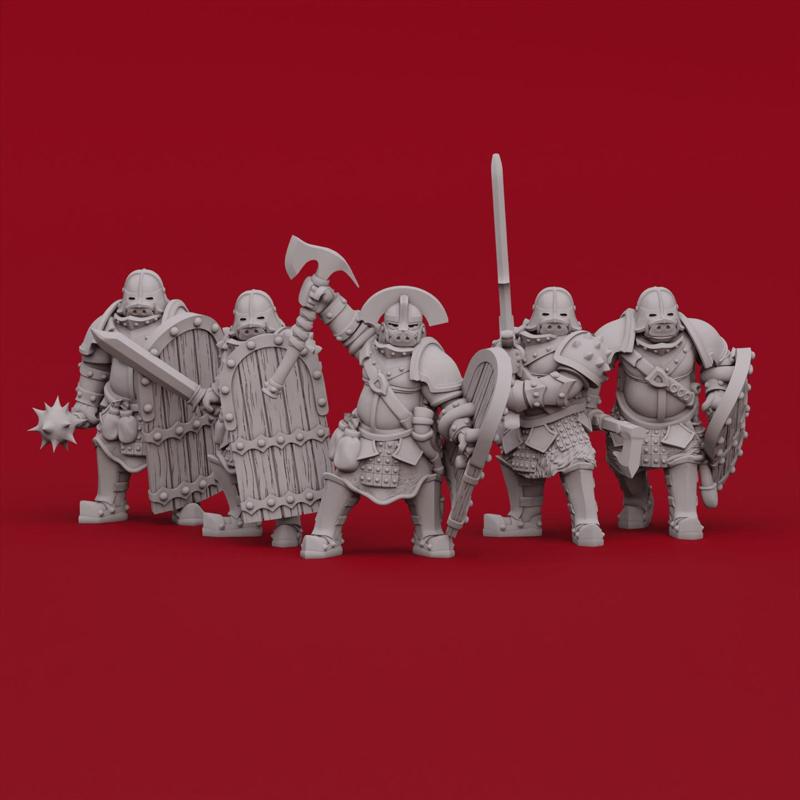 Pig Orc soldiers and Champion groupe 1