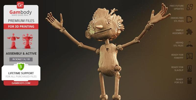 Pinocchio STL files for 3D Printing | Assembly Model