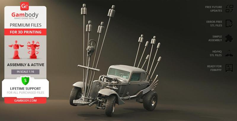 The Nux Car 3D Printing Model | Assembly + Action