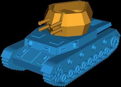 FlakPz 4 Wirbelwind – Rotating Turret [1:50 scale]