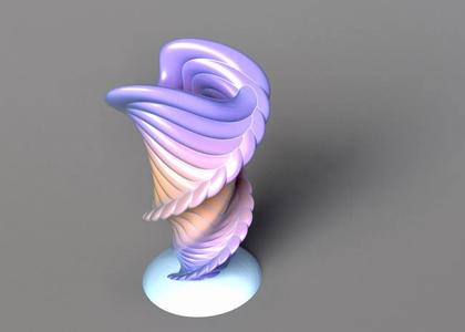 Toroid Swirl Alt Vase