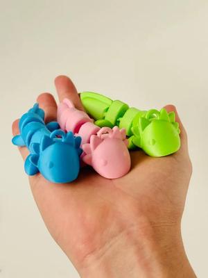 articulated axolotl – Print in Place Keychain