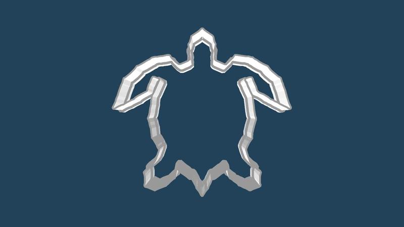 Free Turtle Cookie Cutter – Outline (STL)