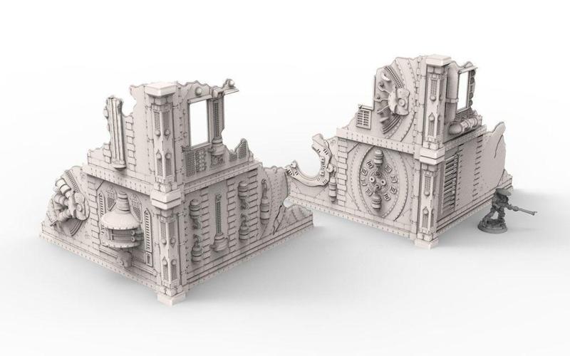 2 6x6x6″ Industrial Building sample for wargame