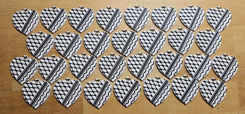 Heart with Keffiyeh pattern