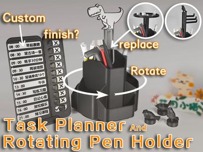Rotating Pen Holder and Task Planner  Rotating Pen Holder  Task Planner
