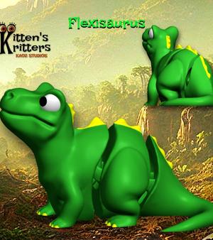 Flexi Dinosaur Toy – Print in Place – No Supports
