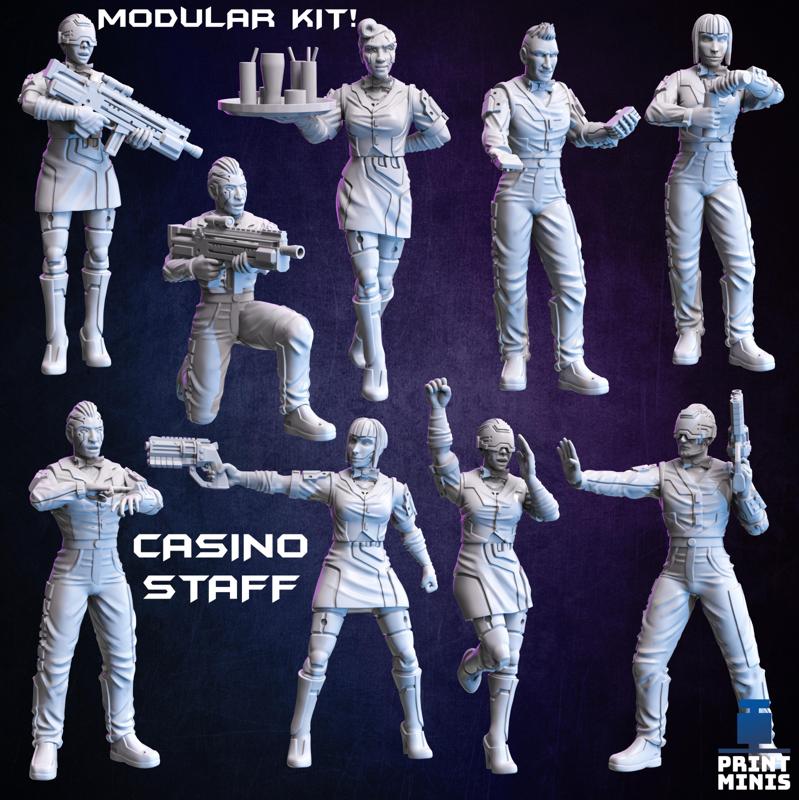Casino and Bar Staff (modular) – Broken Chip Collection