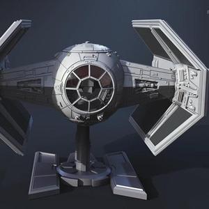 TIE Advanced 3D Printing Model Assembly + Action