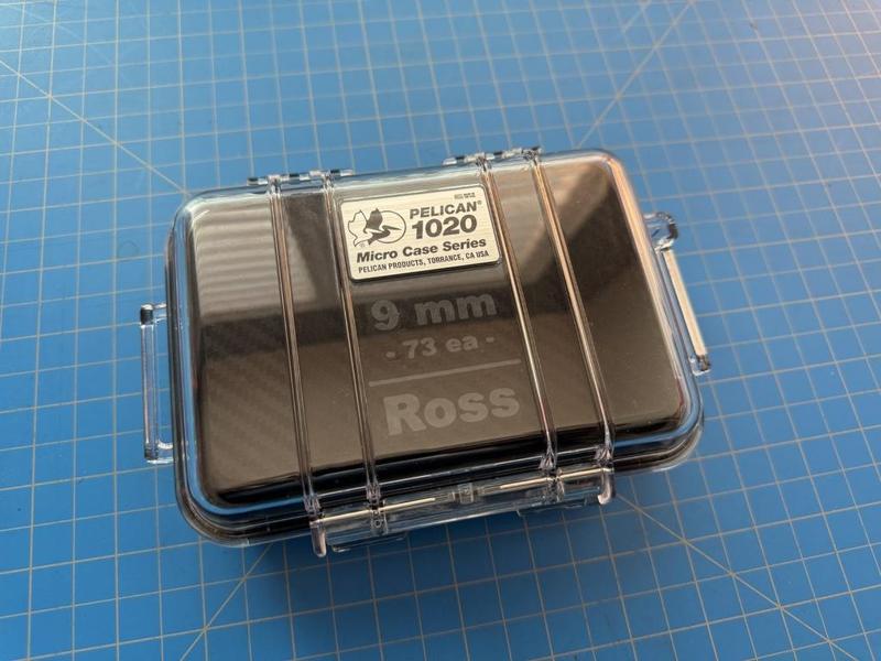 9mm Ammo Case Insert for Pelican 1020 (73 Rounds)