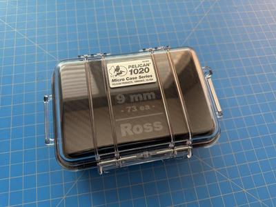 9mm Ammo Case Insert for Pelican 1020 (73 Rounds)