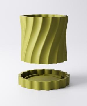 Twist Planter with Drip Tray