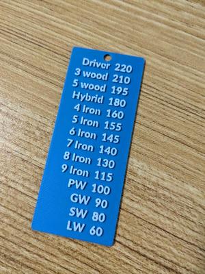 Golf club yardage guide