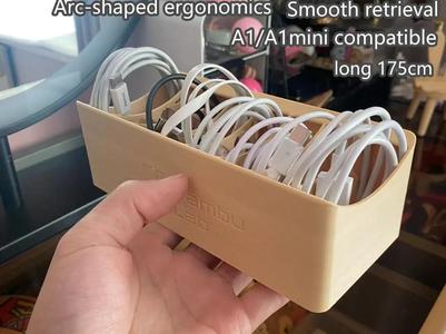[2025 New Version] Data Cable Organizer Portable Charging Head and Cable Storage and Management Device