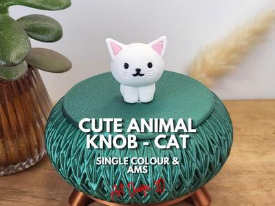 Stackable Box – Cute Animal Knob Cat