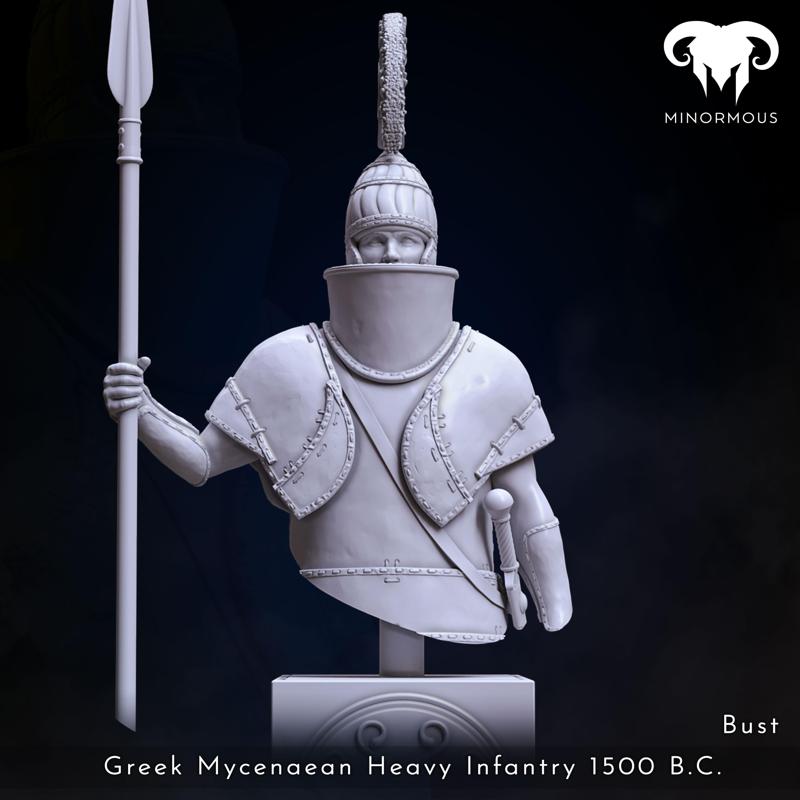 Bust – Greek Mycenaean Heavy Infantry 1500 B.C. Palace Guard!