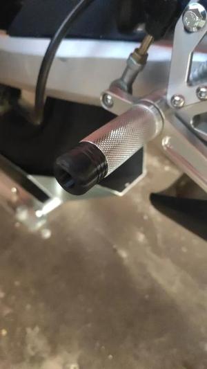 plastic element from MT12 pit bike footpegs (slightly modified)