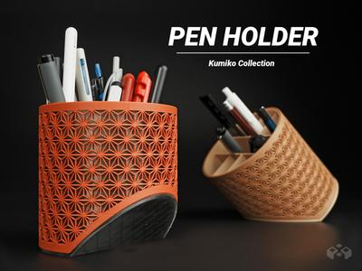 Asanoha Pen Holder – Desk Organizer